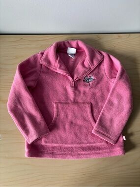 Sears Vintage Pink Girls' Fleece Half-Zip Pullover